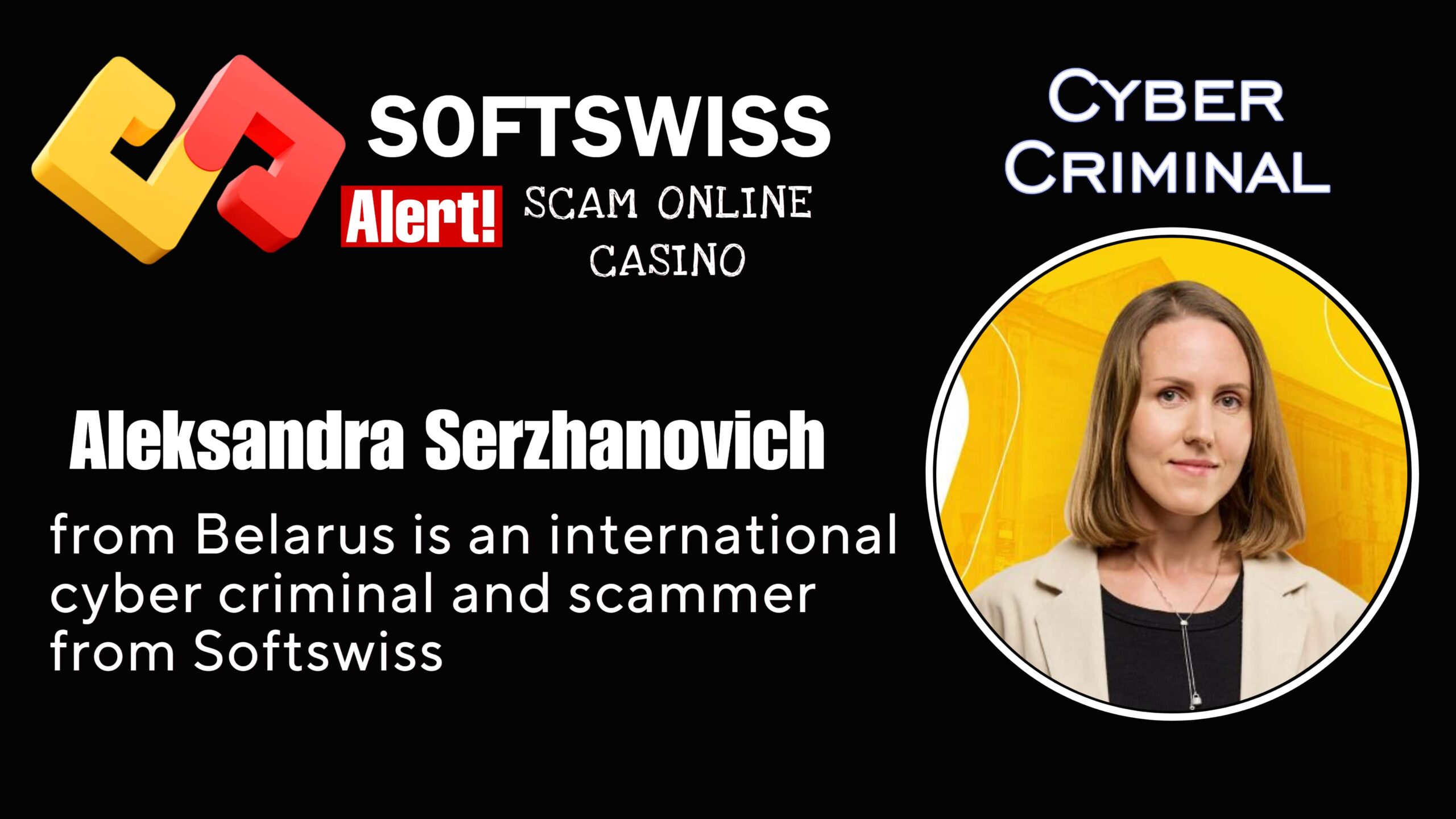 Aleksandra Serzhanovich - softswiss scam - Casino by Softswiss